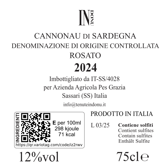 Cannonau Rosato Ambra & Eli